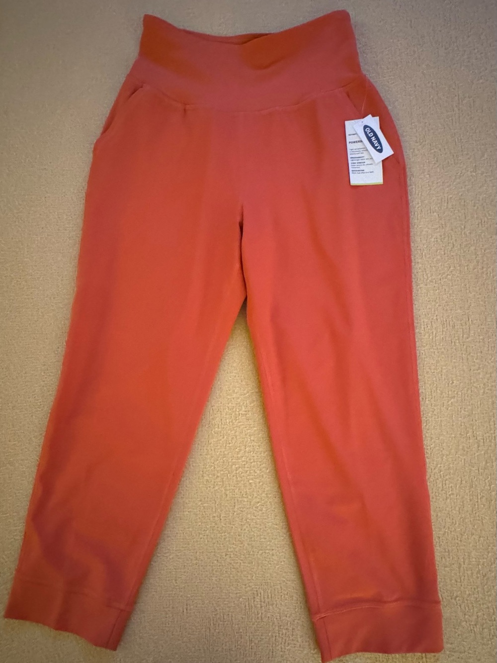 Old Navy Coral Cropped Joggers with High Waistband